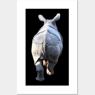 Baby rhinoceros back Posters and Art